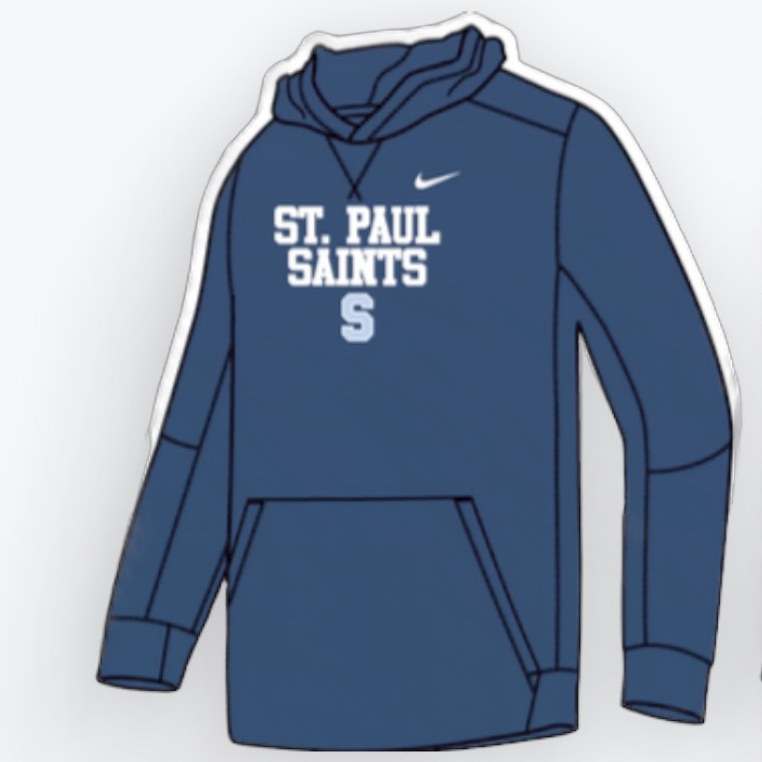 Nike Hoodie Youth Navy St. Paul Saints THE SAINT SHOP